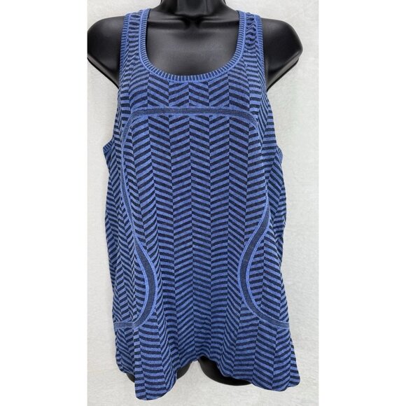 Lululemon Women's Run Swiftly Tech Racerback in Heathered Harbor Blue Size 12 - Picture 1 of 9